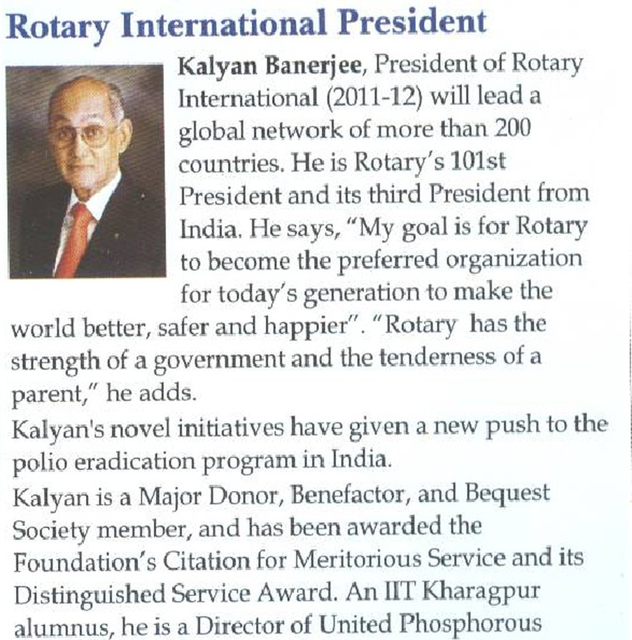 RI President Speech - Rotary Club Of Kanpur Greater